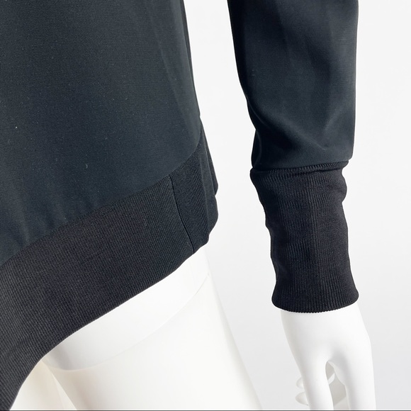 Rag & Bone Size XXS Black & Cream Zip Up Shacket Asymmetrical Hooded Jacket - Picture 3 of 10